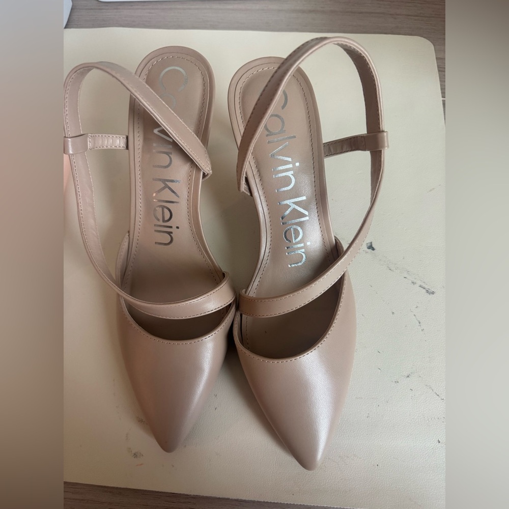 Calvin Klein Nude Strappy Heels